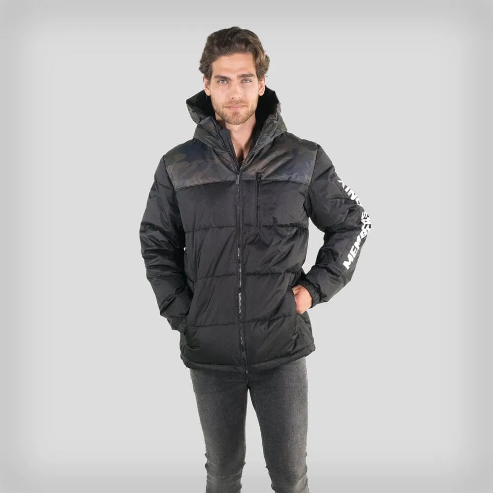 Members Only Men's Twill Block Puffer Jacket