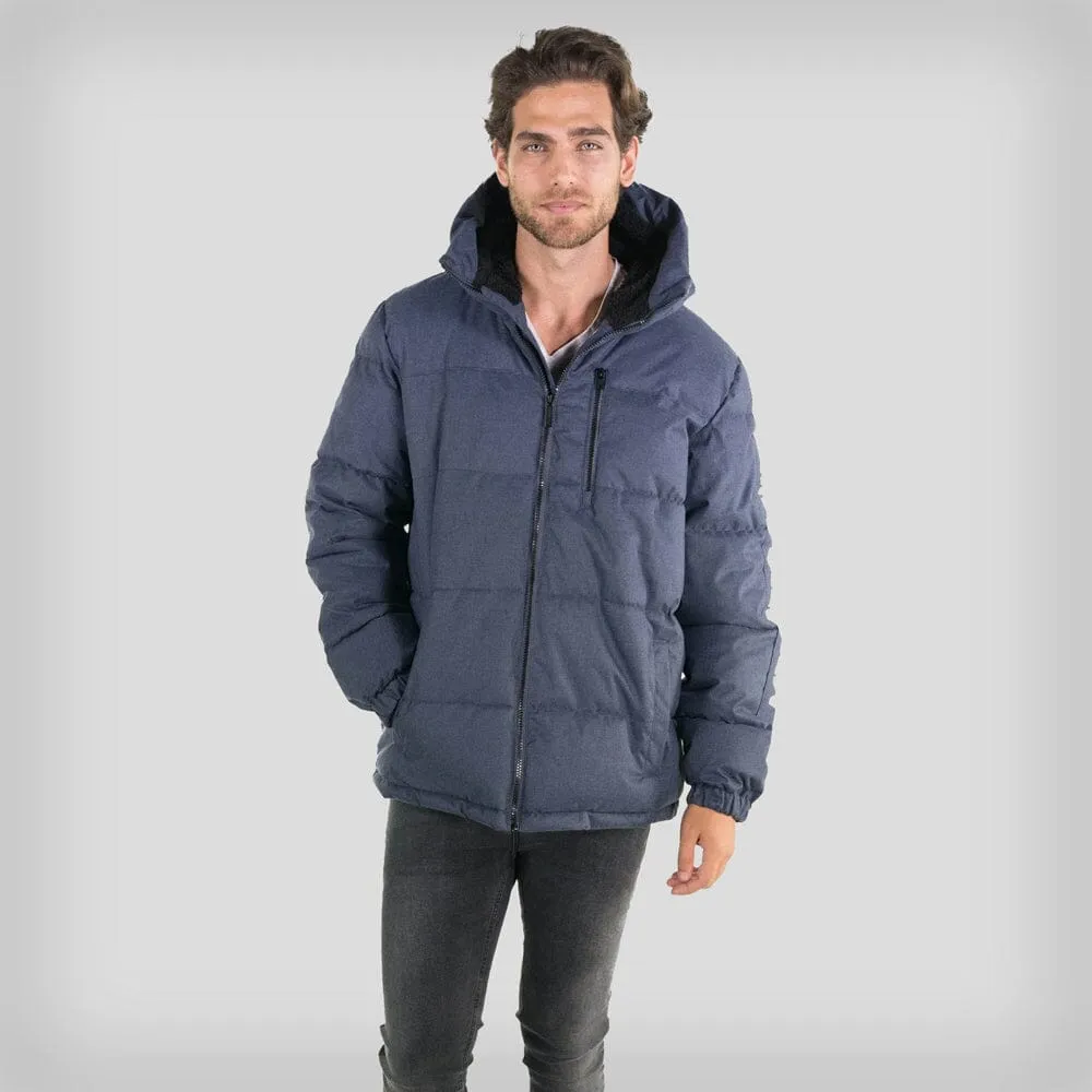 Members Only Men's Twill Block Puffer Jacket