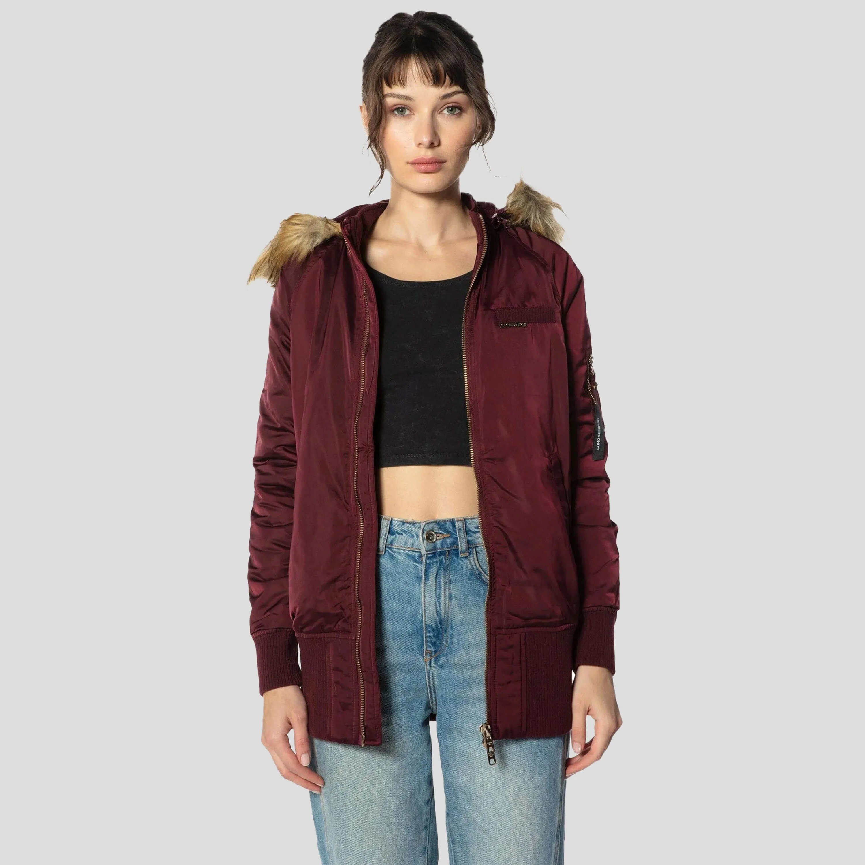 Members Only Women's Elongated Bomber Jacket