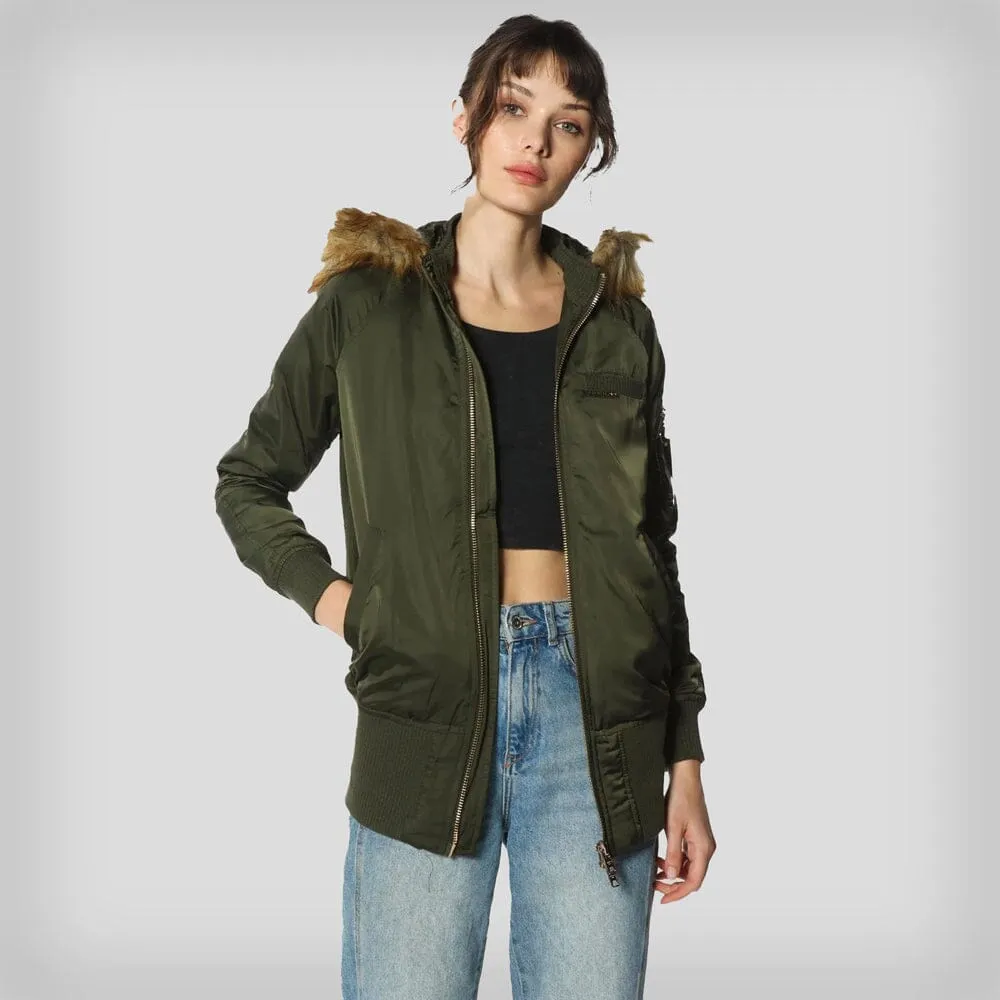 Members Only Women's Elongated Bomber Jacket