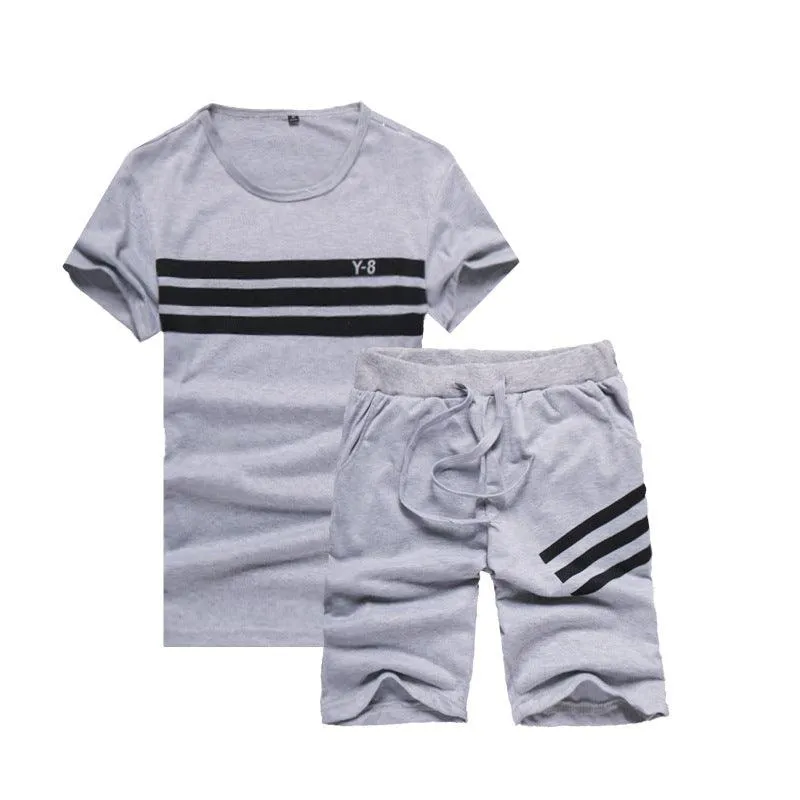 Men's Round Neck Half Sleeve T-shirt Shorts Set