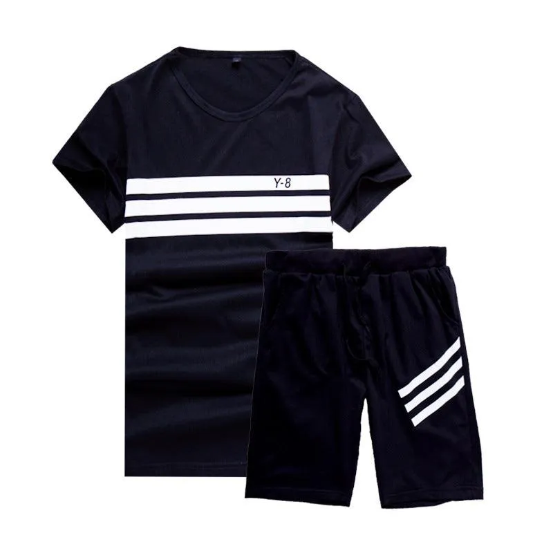 Men's Round Neck Half Sleeve T-shirt Shorts Set