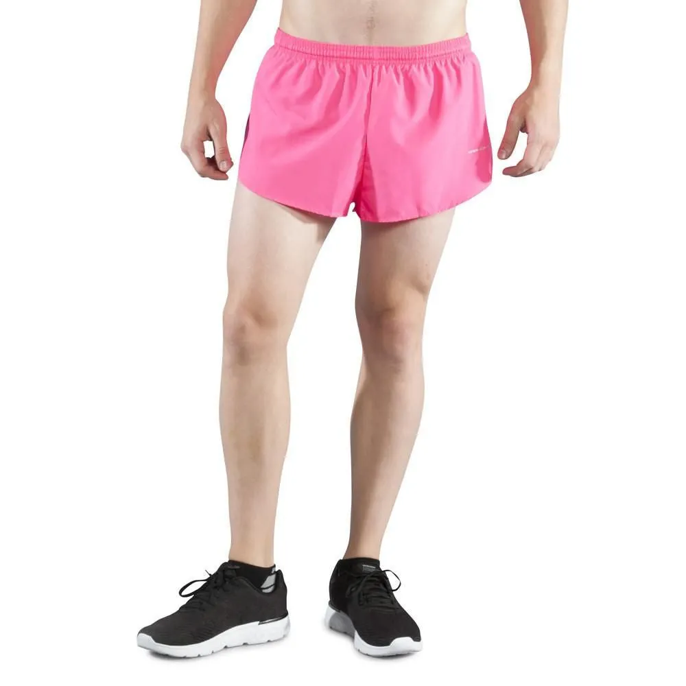 Men's Solid 1" Elite Split Shorts - Hot Pink