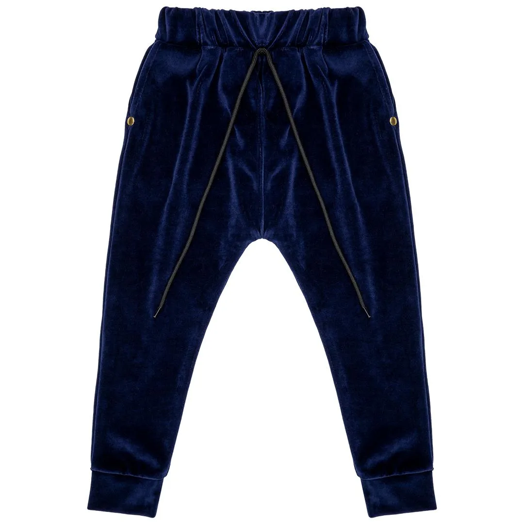 Navy Velour Sweatpants - 1 Left Size 2-3 years