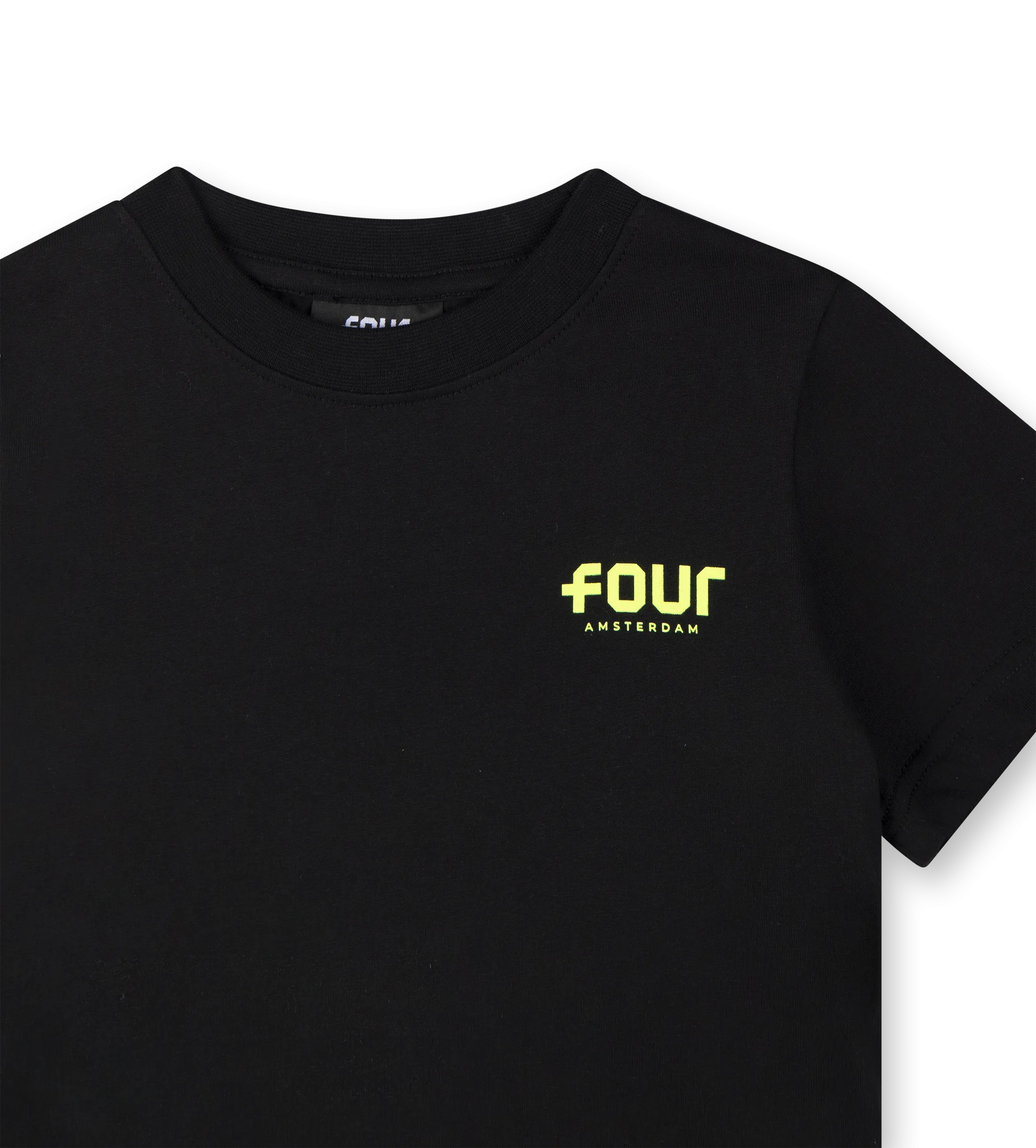 Neon Yellow Logo T-shirt Black