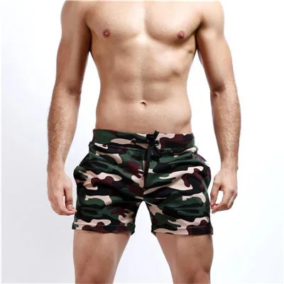 New Camouflage shorts low waist men casual Trunks Comfort Homewear Fitness Workout Shorts