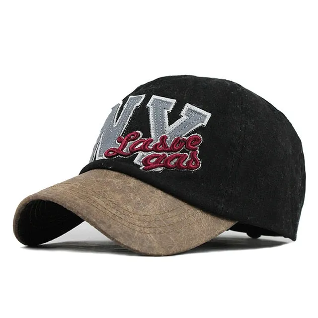 New York Las Vegas Embroidered Snapback Baseball Cap