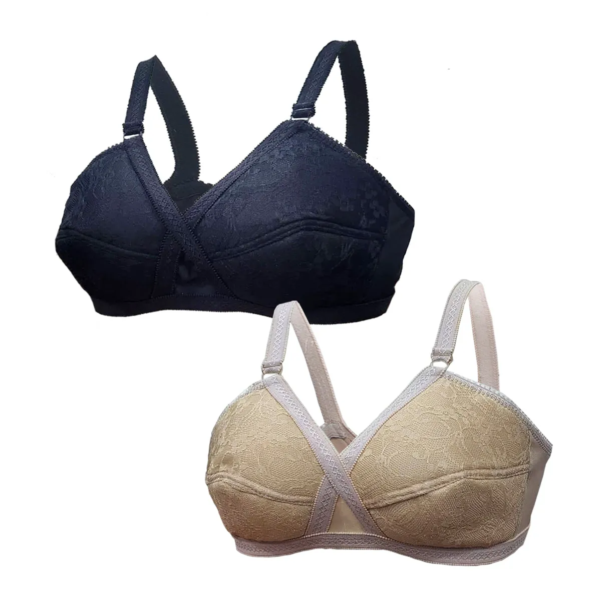 Pack of 2 Cottn Jersey Foam Bra For Women And Girls