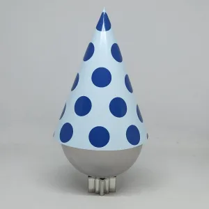 Paper Eskimo Blue Polka Dot Party Hat - 12 Pkt