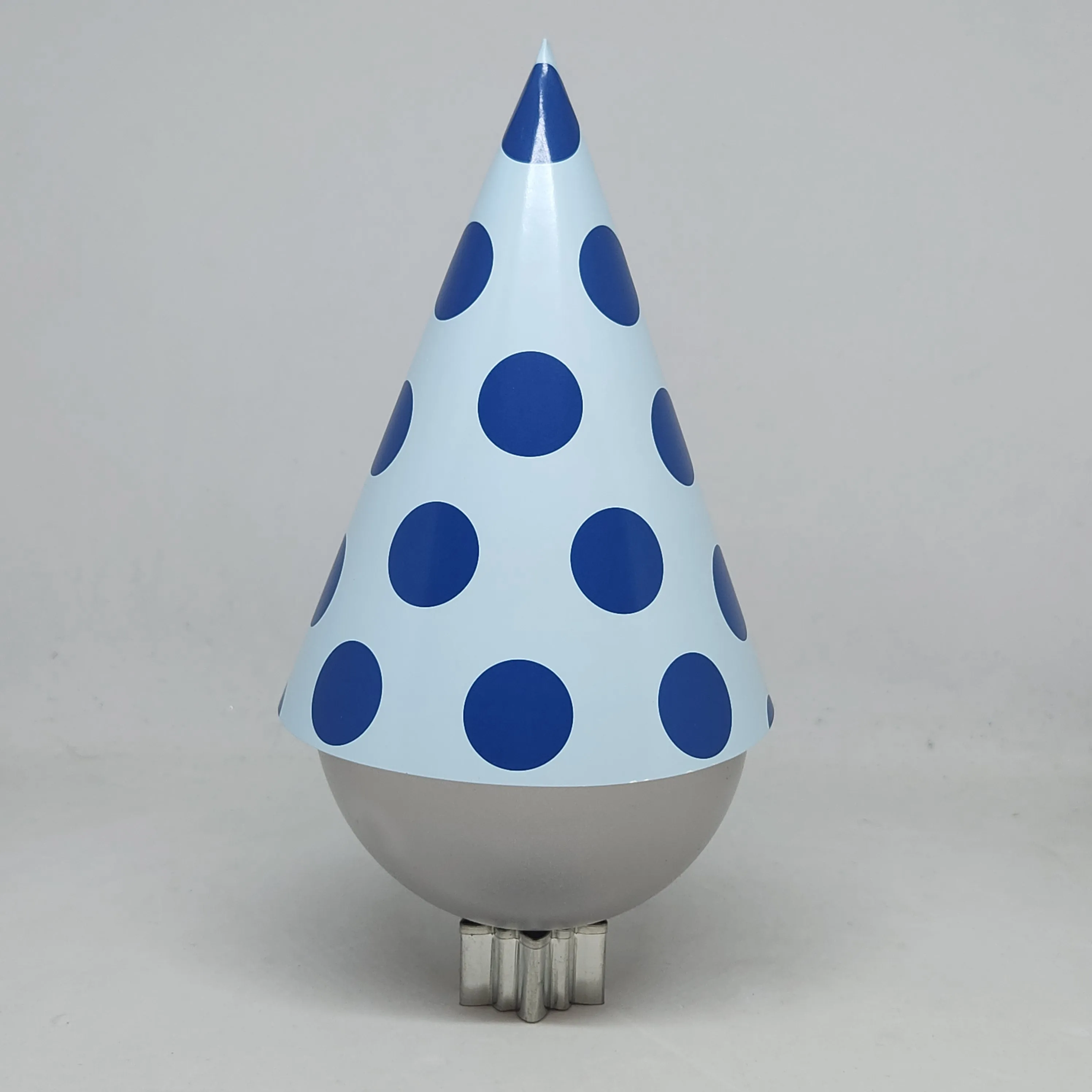 Paper Eskimo Blue Polka Dot Party Hat - 12 Pkt