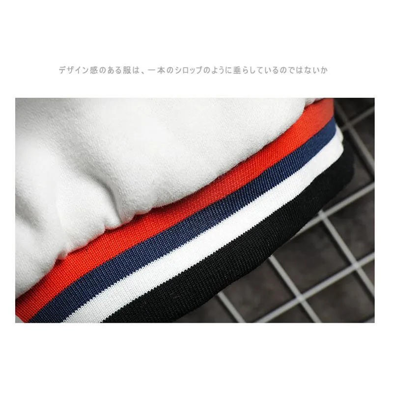 Plus Color Block Baseball Collar Varsity Jacket