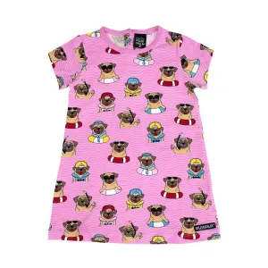 Pool Dogs Short Sleeve Dress - Blossom - 2 Left Size 2-3 & 8-9 years