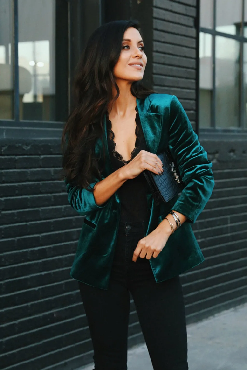 Purpdrank - 2023 Spring New Women Velvet Solid Color Blazer Top Female Casual Slim Long Sleeve Velvet Jacket Ladies Elegant Clothing Top