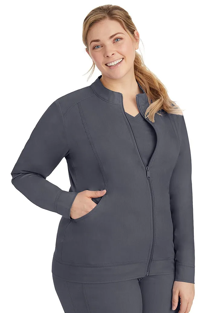 Purple Label Women's Dakota Zip Up Scrub Jacket | Pewter