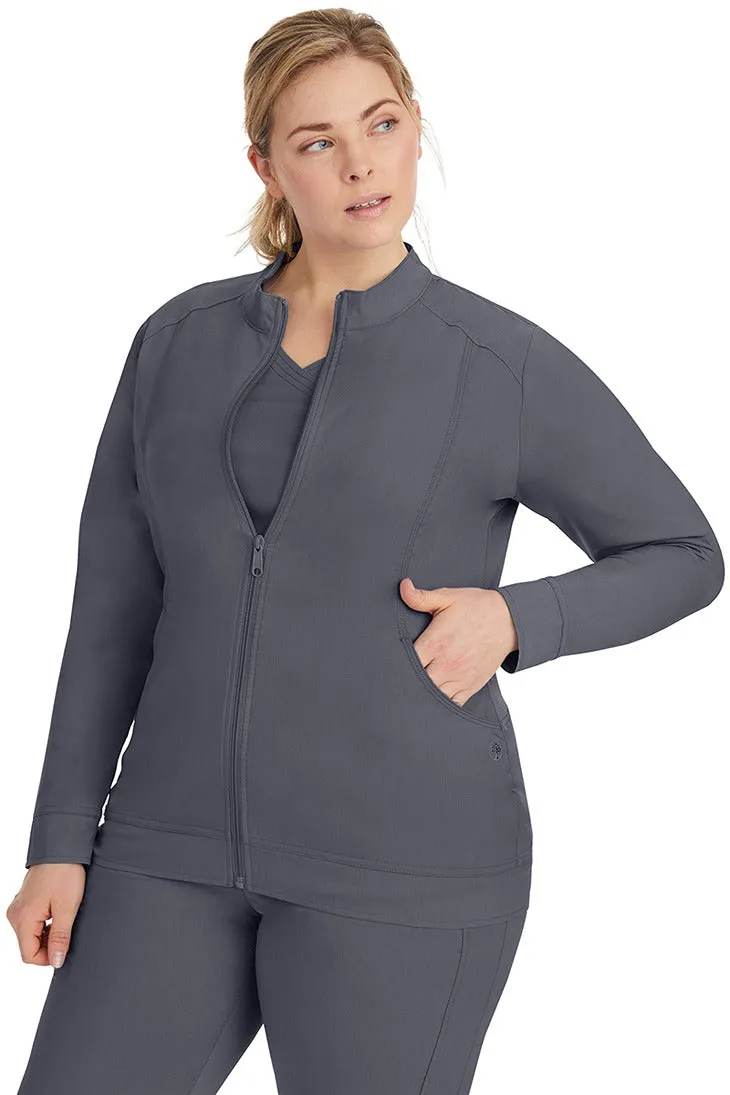 Purple Label Women's Dakota Zip Up Scrub Jacket | Pewter