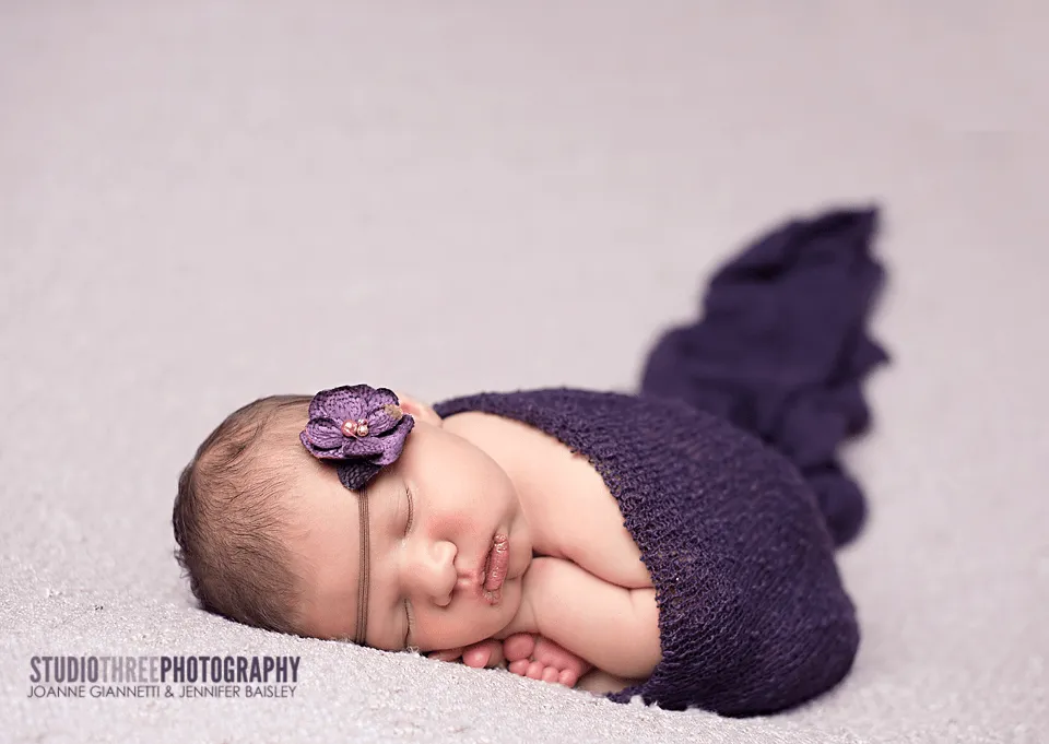 Purple Stretch Knit Baby Wrap