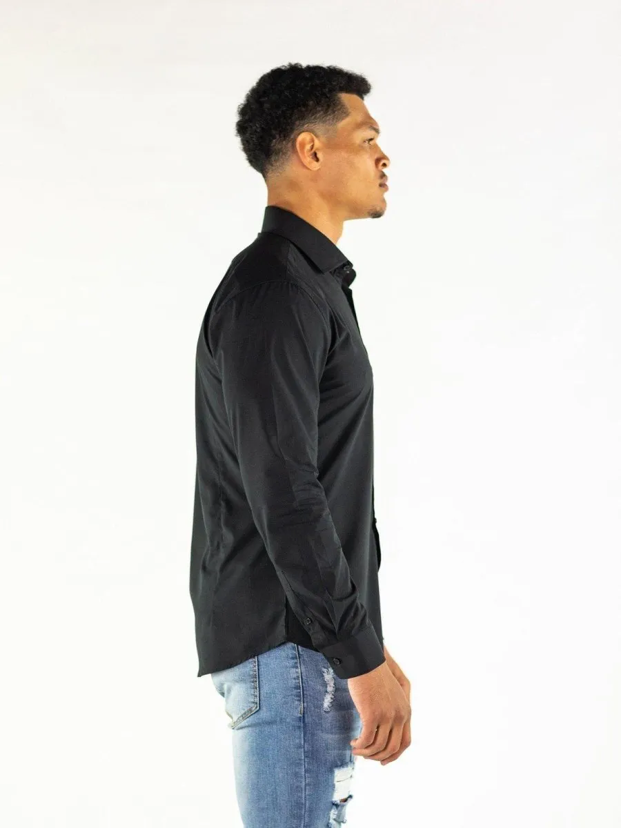 Return Sale - Performance Bamboo Dress Shirt - Black