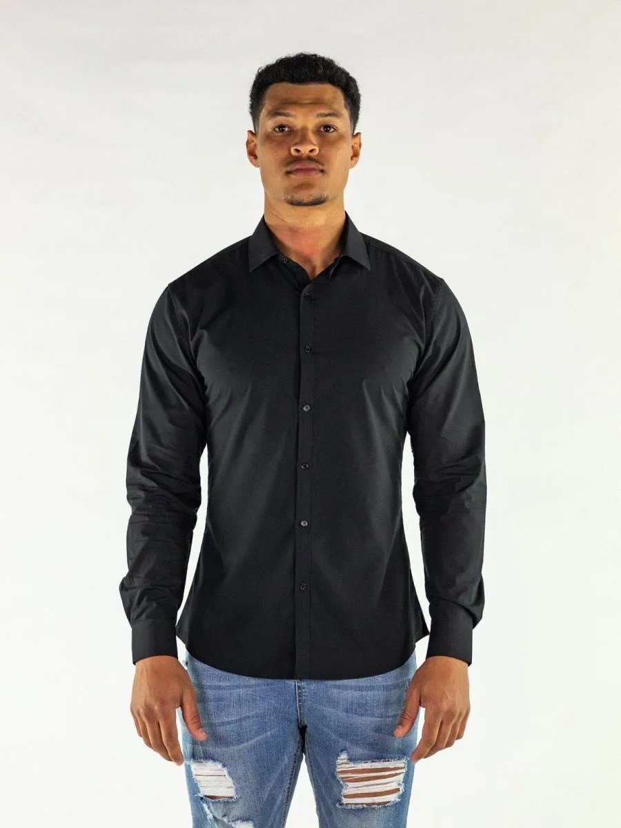 Return Sale - Performance Bamboo Dress Shirt - Black