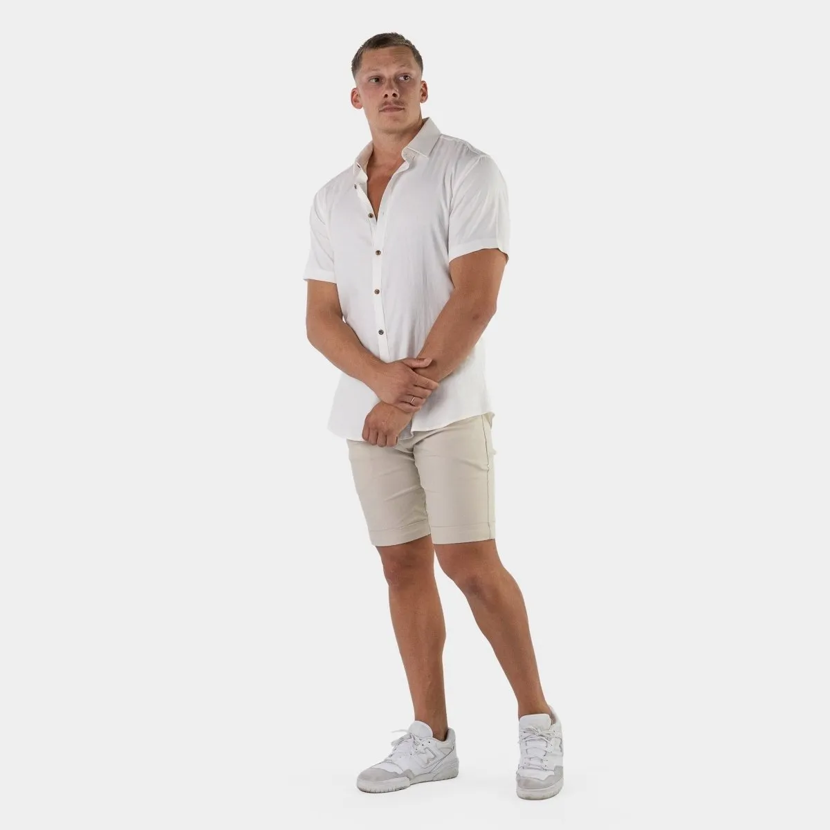 Return Sale - Performance Linen Short Sleeve Shirt - White