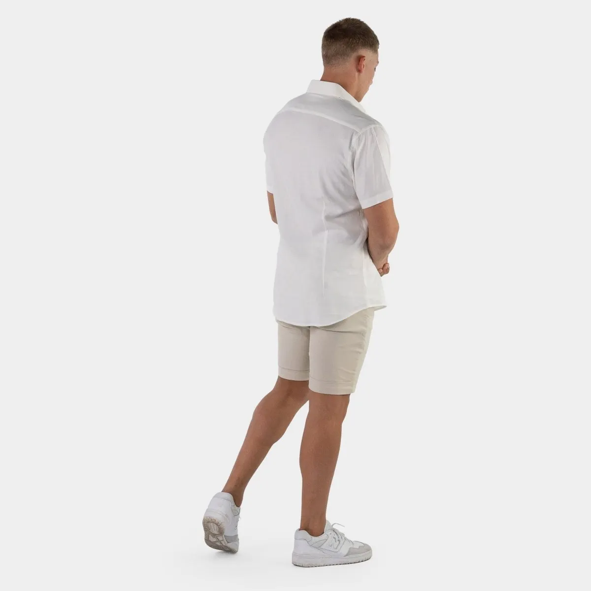 Return Sale - Performance Linen Short Sleeve Shirt - White