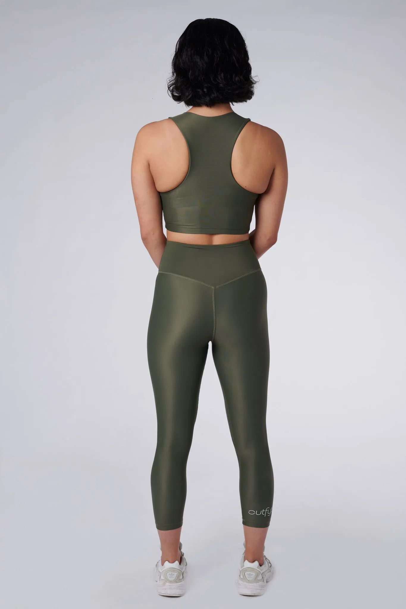 Sage High Waisted Leggings | Recycled Nylon| Olive