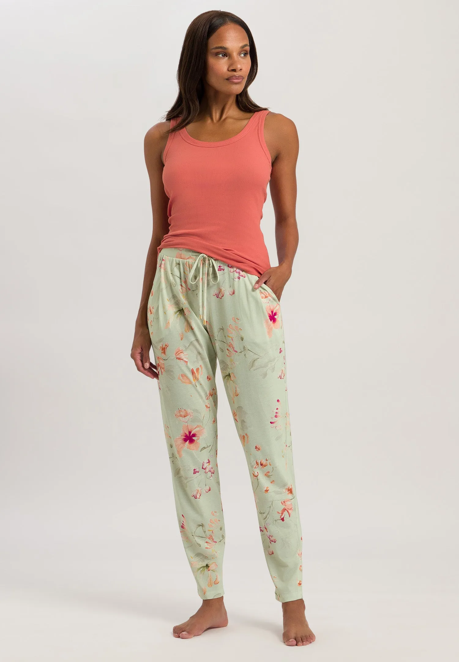 Sleep And Lounge Knit Pants Print | Aquarelle Garden 77882-1260