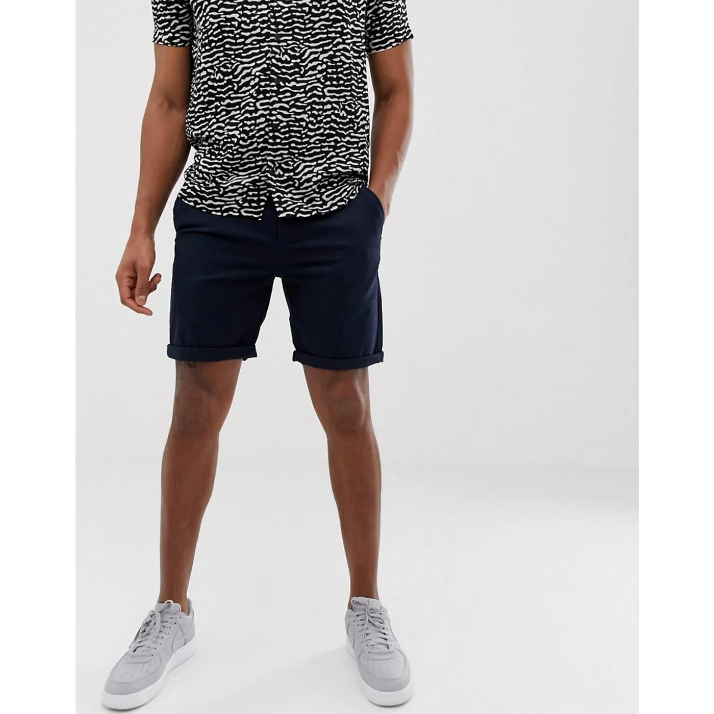 Smog Navy Chino Shorts