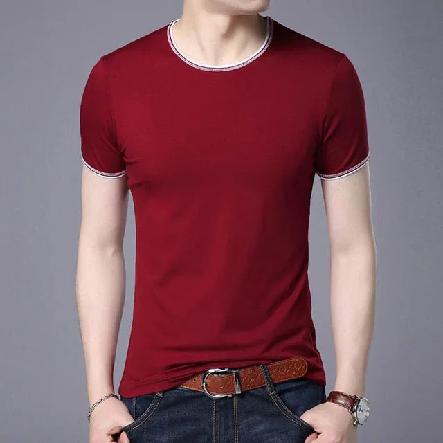 Solid Color Cotton Summer Short Sleeve Tees