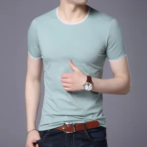 Solid Color Cotton Summer Short Sleeve Tees