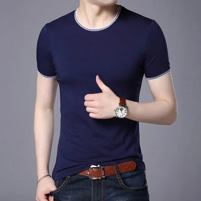 Solid Color Cotton Summer Short Sleeve Tees