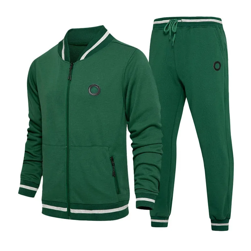 Sportswear  Men  Casual Men Sports Suit Male Zipper Jackets   Pants 2