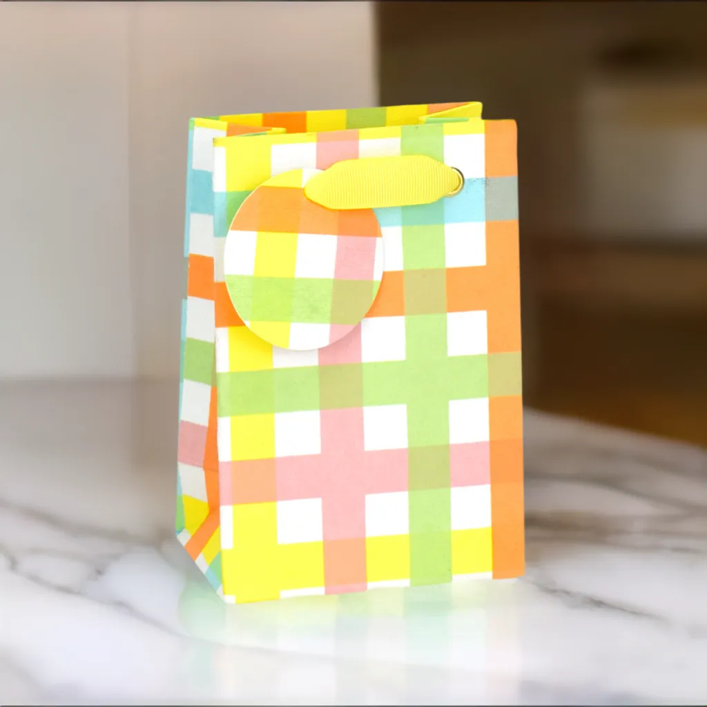 Spring Check Small Gift Bag