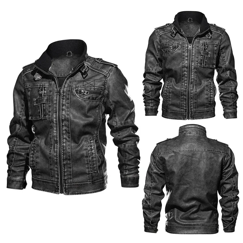 Spring Mens Leather Jackets High Quality Classic Motorcycle Jacket Male Plus Faux Leather Jacket Men Dropshipping