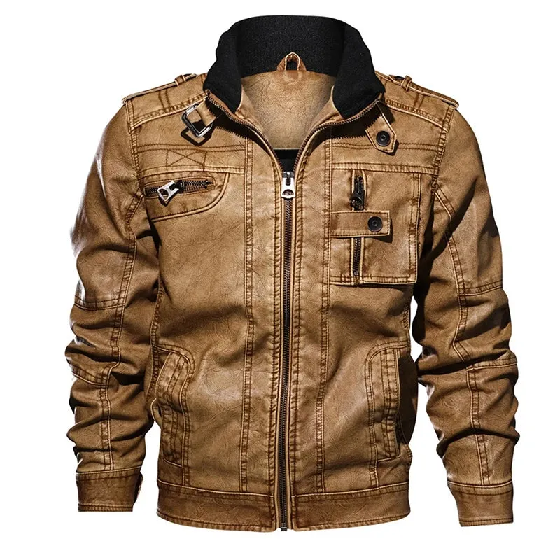 Spring Mens Leather Jackets High Quality Classic Motorcycle Jacket Male Plus Faux Leather Jacket Men Dropshipping