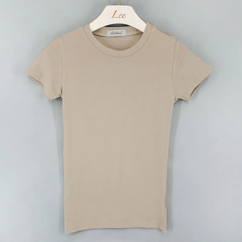 Spring Sexy Elastic Korean Style Skinny Slim Fit Tshirt #2111