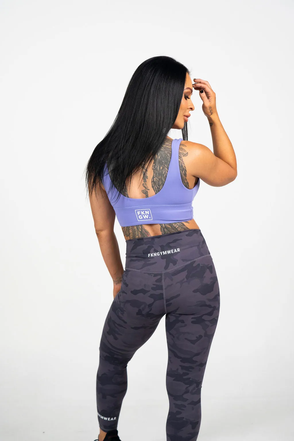 Stealth | Women's Gym Leggings | Grey Camo