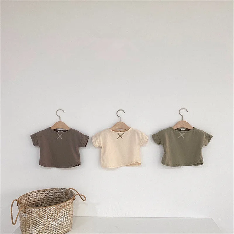 Summer Baby Children's Clothing Simple Short-sleeved T-shirt