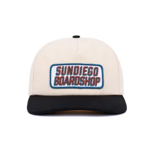 SunDiego SD BOARDSHOP Snapback - VINTAGE WHITE/BLACK