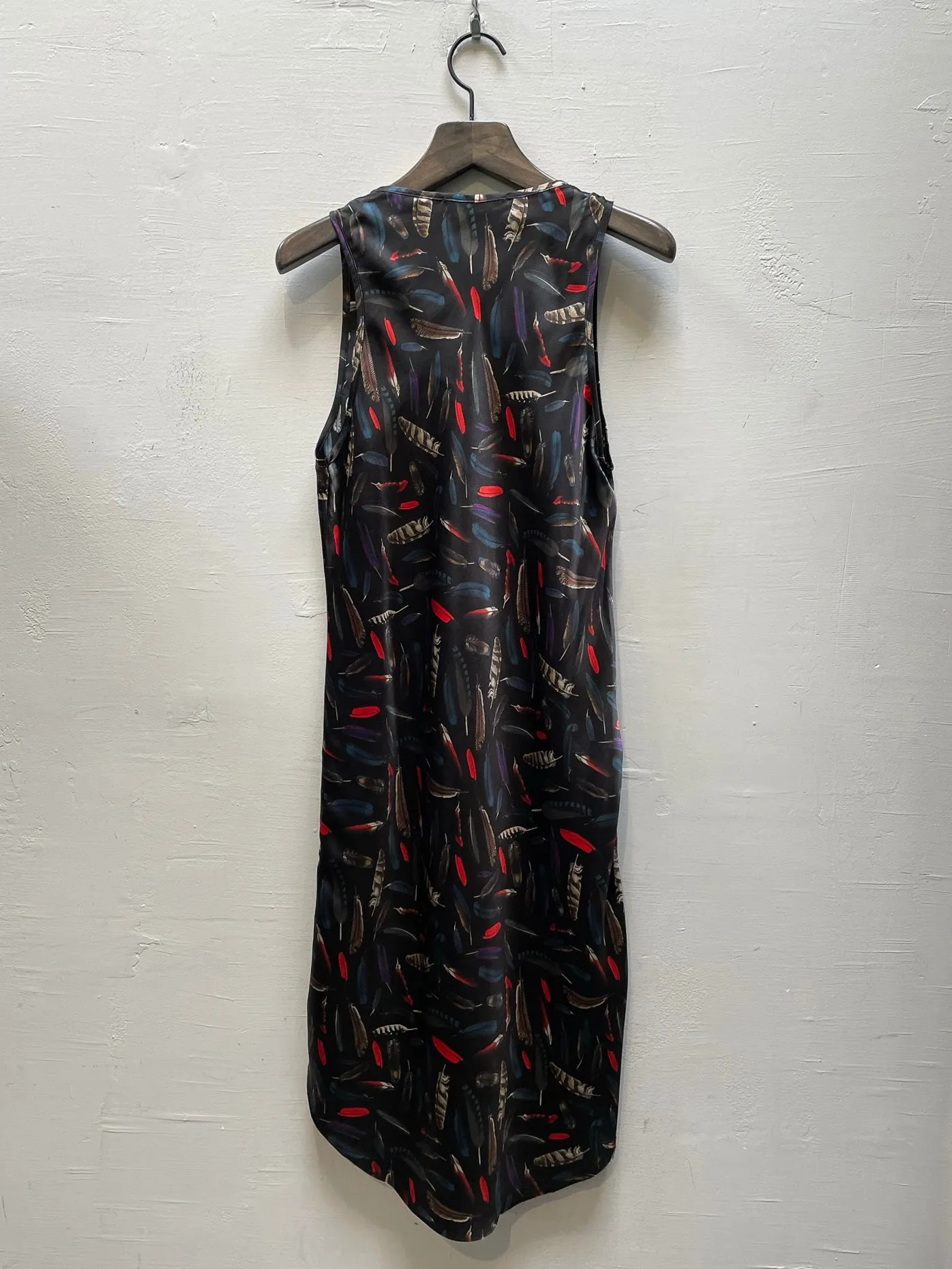 Tabitha Dress in Silk - Black Feather *Final Sale*