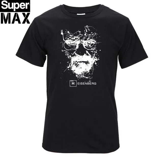 top quality COTTON short sleeve print casual men heisenberg breaking bad print T shirt T01