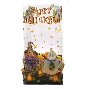 Trick Or Treat Clear Cello Party Bags - 7 1/2in. x 3 1/2in. x 2in. - 20 Pack