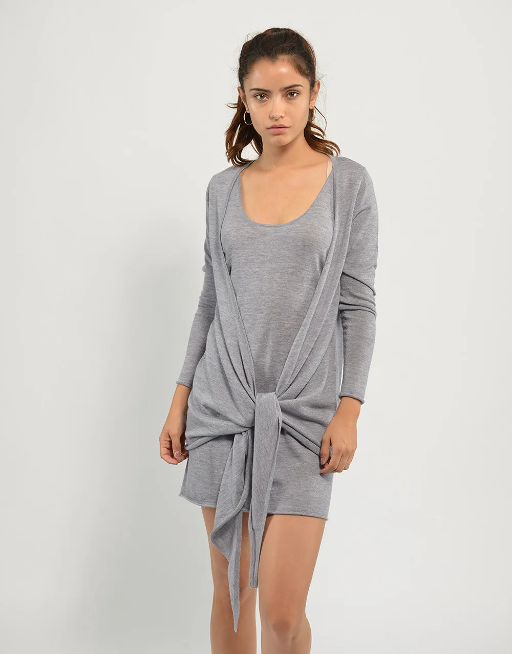 Ultrafine Cashmere Cruise Cardigan in Slate