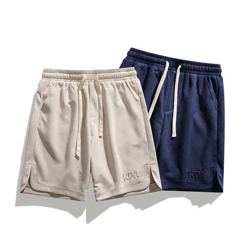 Versatile Suede-Like Drawstring Waist Loose Fit Shorts