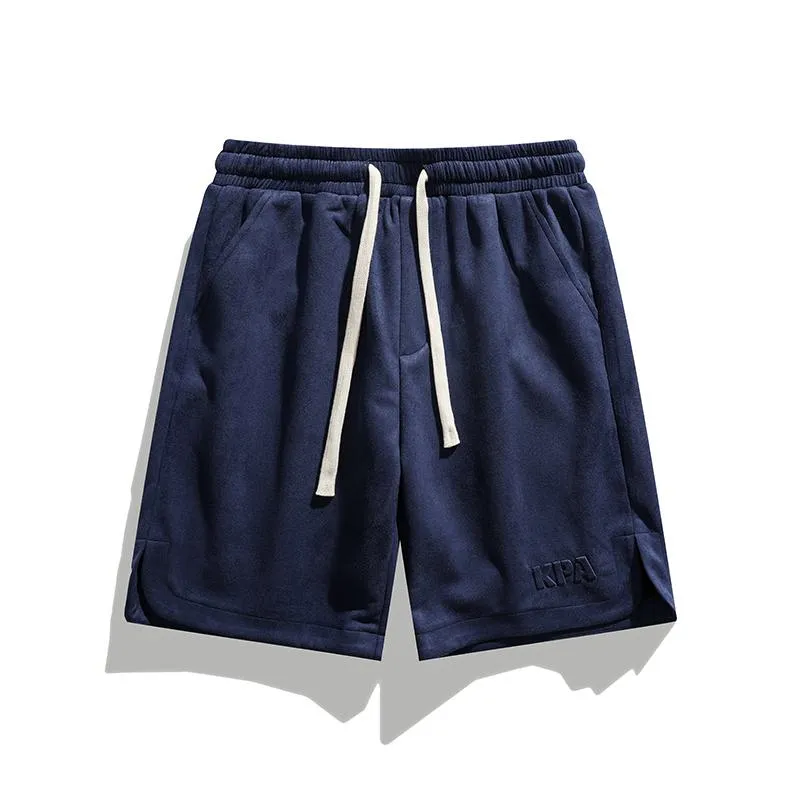 Versatile Suede-Like Drawstring Waist Loose Fit Shorts