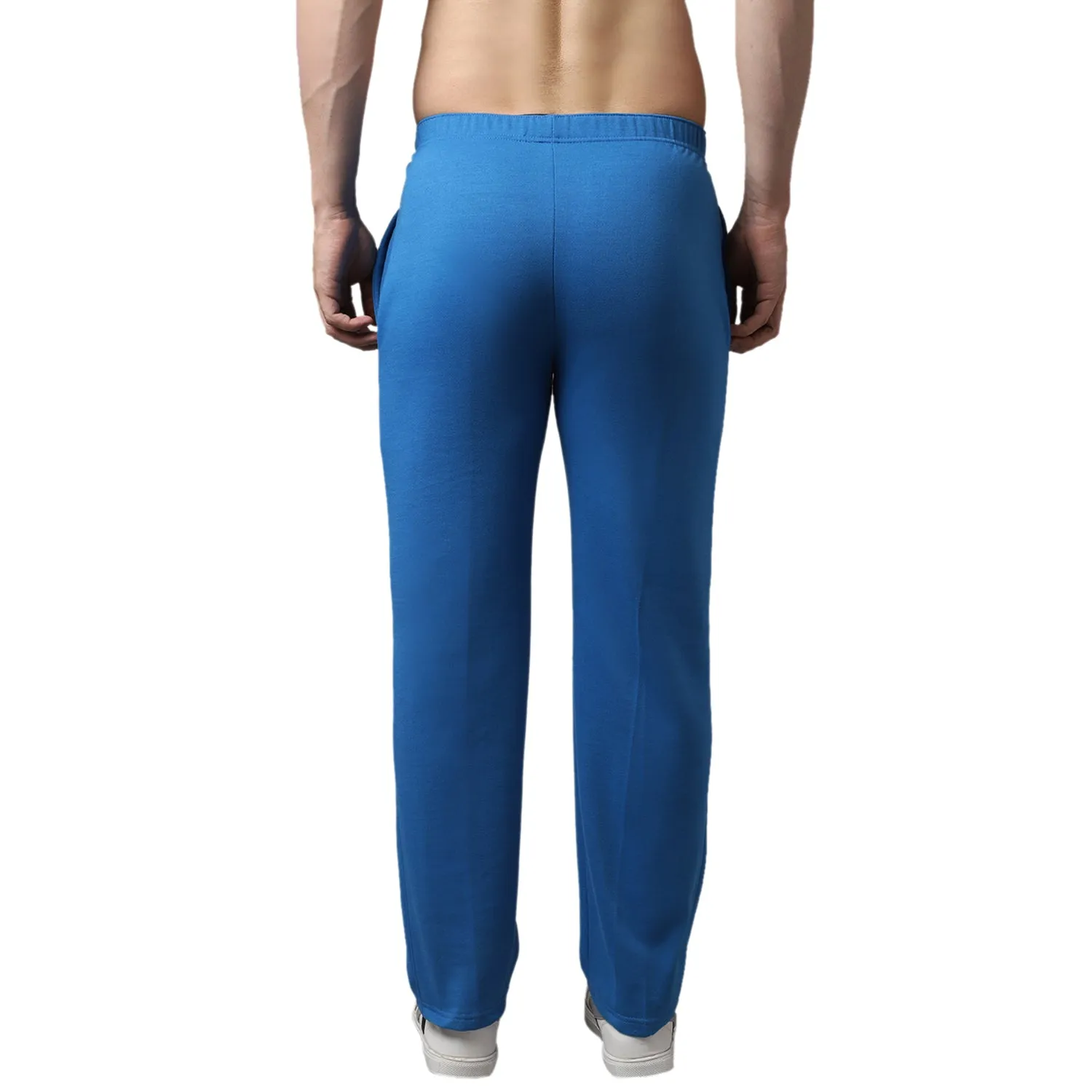 Vimal Jonney Fleece Regular-Fit Blue Cotton Trackpant for Men