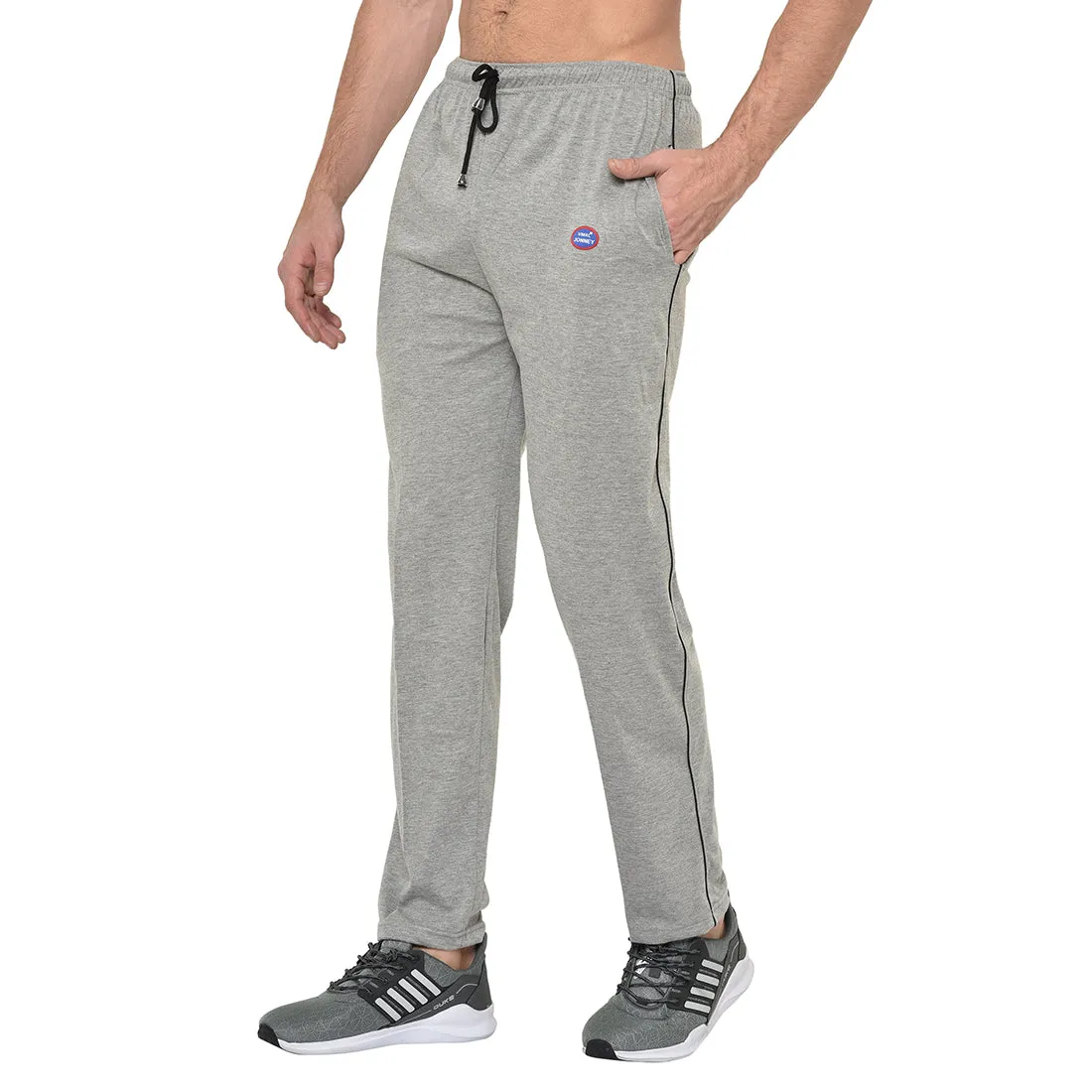 Vimal Jonney Silver Cotton Trackpant For Men's