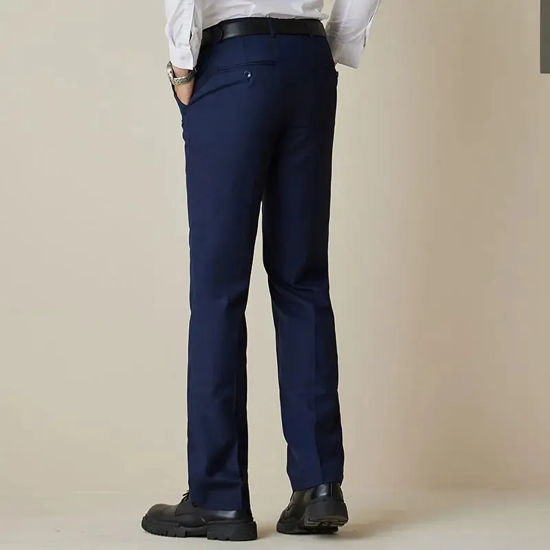 Wiaofellas  -  Men Spring Fashion Business Office Suit Pants Male New Streetwear Solid Casual Straight Pants Men Loose Full Trousers H118