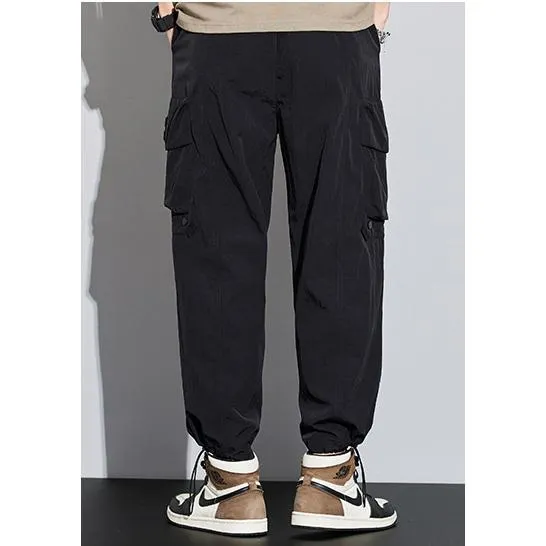 Wide Leg Elasticity Straight Leg Trendy Pocket Waterproof Versatile Cargo Pants