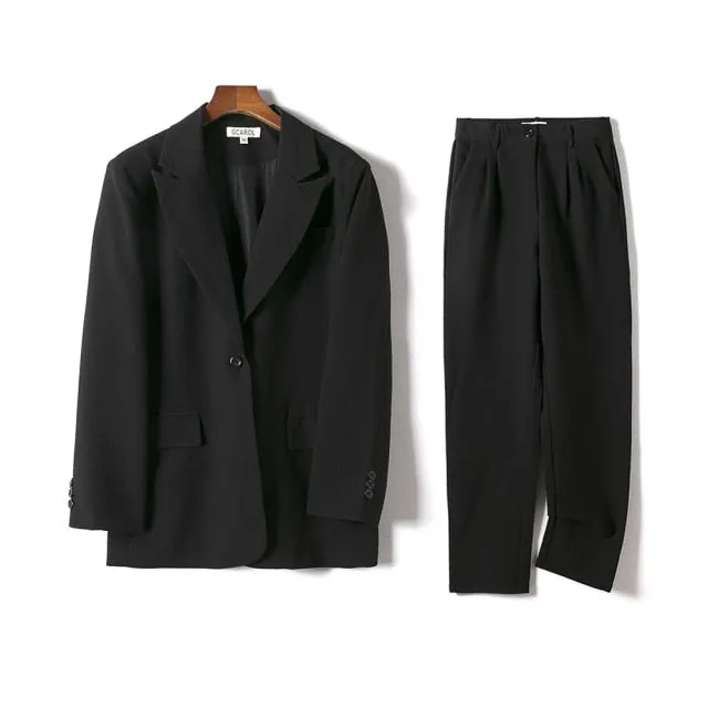 Women Blazer And Guard Pants Sets Two Pieces Women Formal Suit