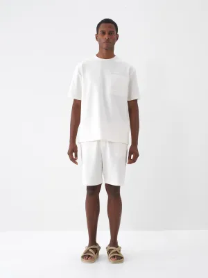 Xint Off White Short Regular Fit With Elastic Waist